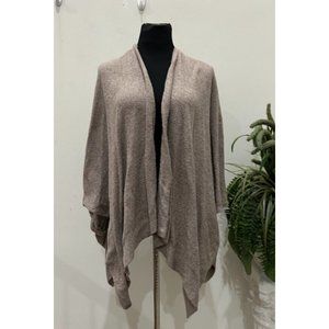 Barefoot Dreams CozyChic Poncho Open Wrap Pullover Knit Women's One Size